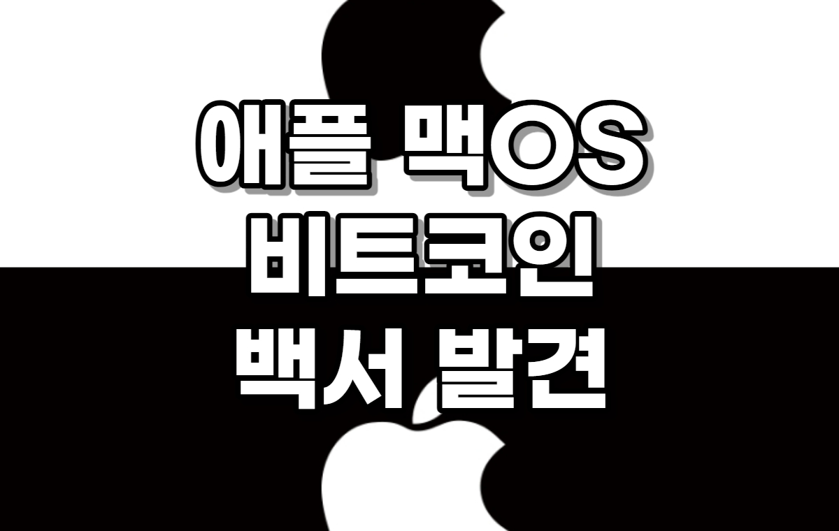 애플맥OS비트코인백서발견