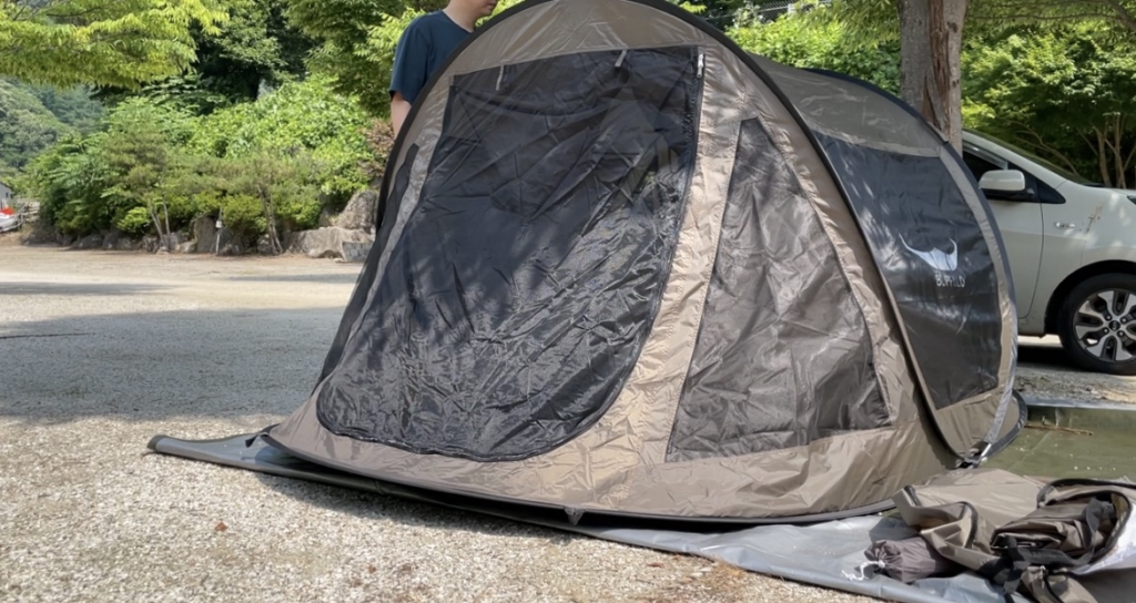 버팔로 원터치 텐트 접기
