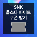 SNK 올스타 파이트 게임 쿠폰 정보